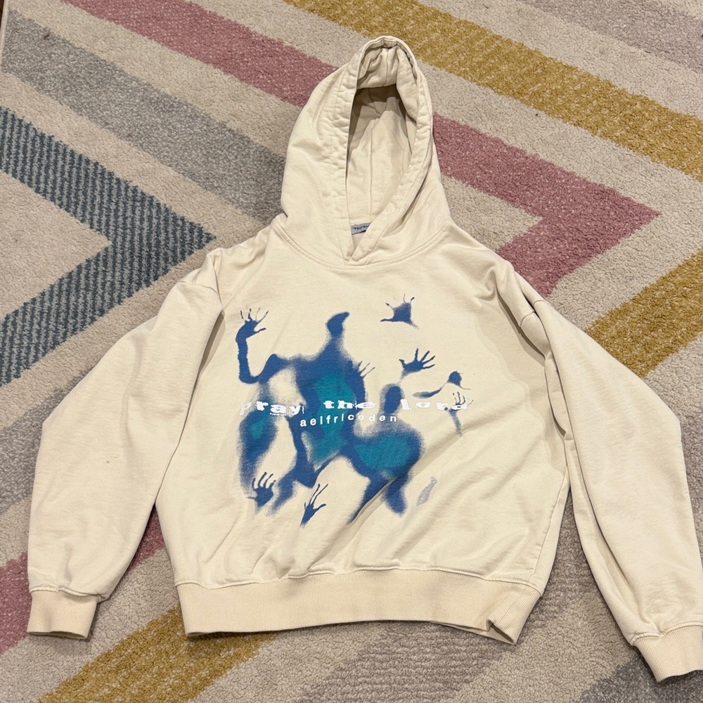 Aelfric Eden Off-White Hoodie pray the lord